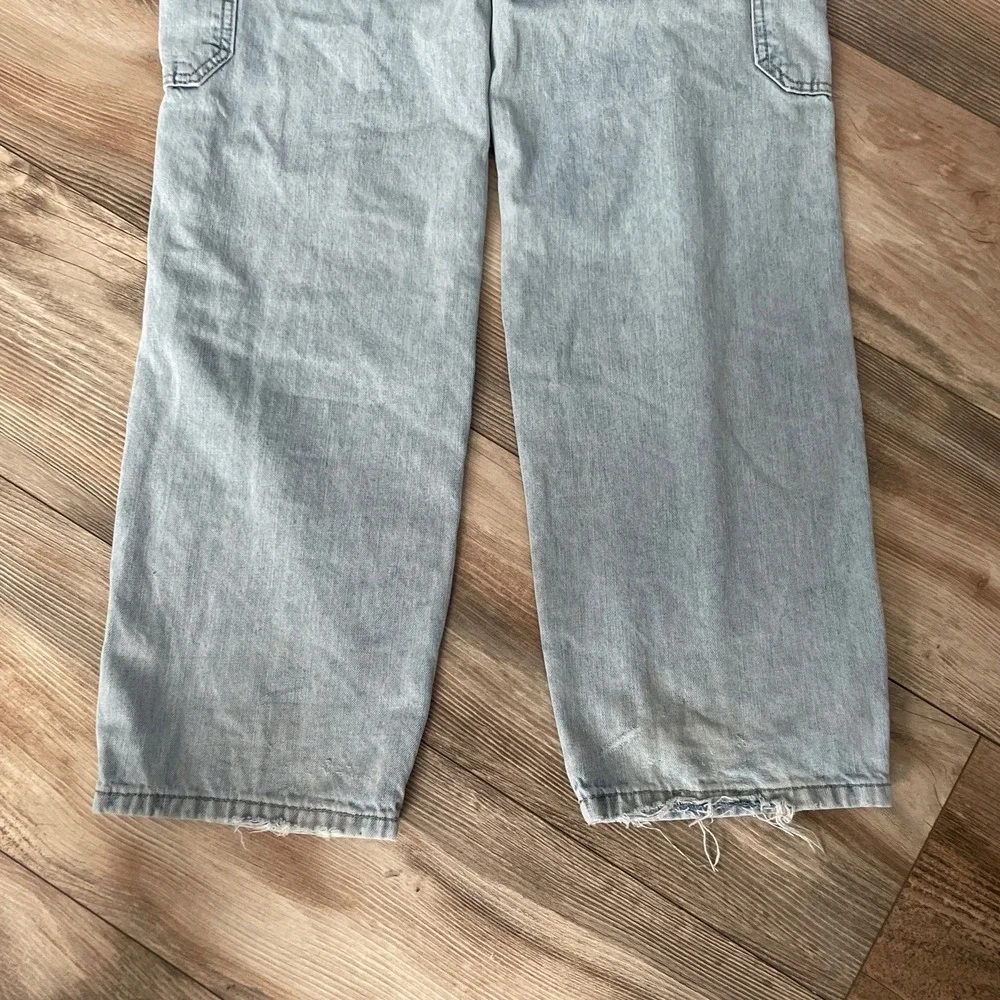 Empyre Womens Size 4 Tori Light Blue Wash Cargo Skate Pants Straight Baggy Jeans